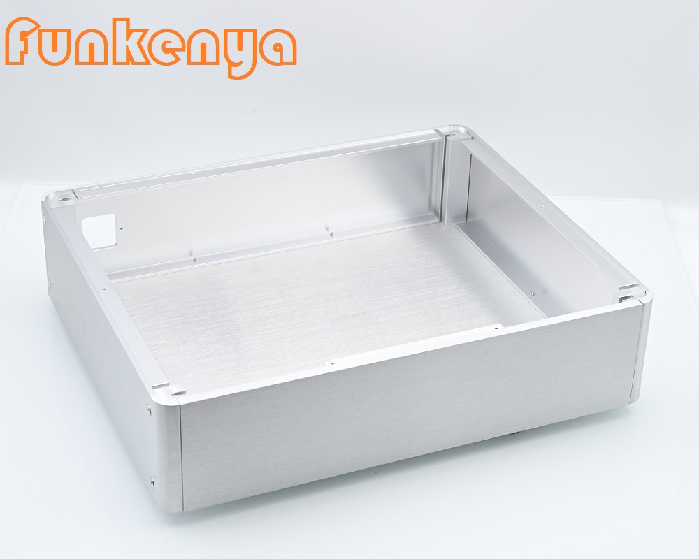 W380 H89 D320 DIY Anodized Aluminum Chassis Power Amplifier Housing Hi End DAC Rear Shell Preamp Case Headphone AMP PSU Hifi Box