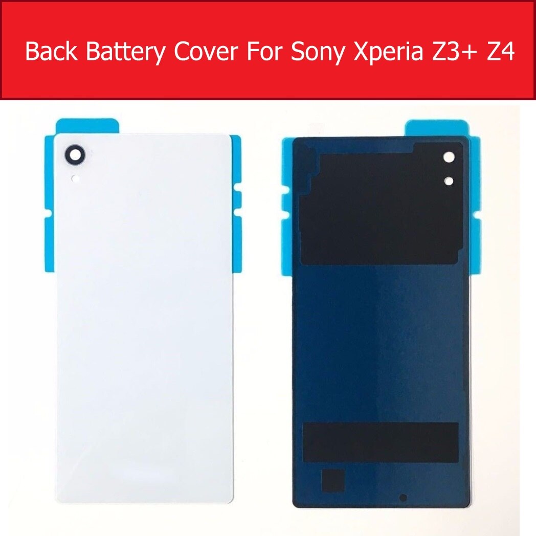 Back Battery Door Housing Glass Cover for Sony Xperia Z4 Z3+/Z3 Plus E6553 E6533 SO-03G Rear Glass Cover case + 1piece Film free