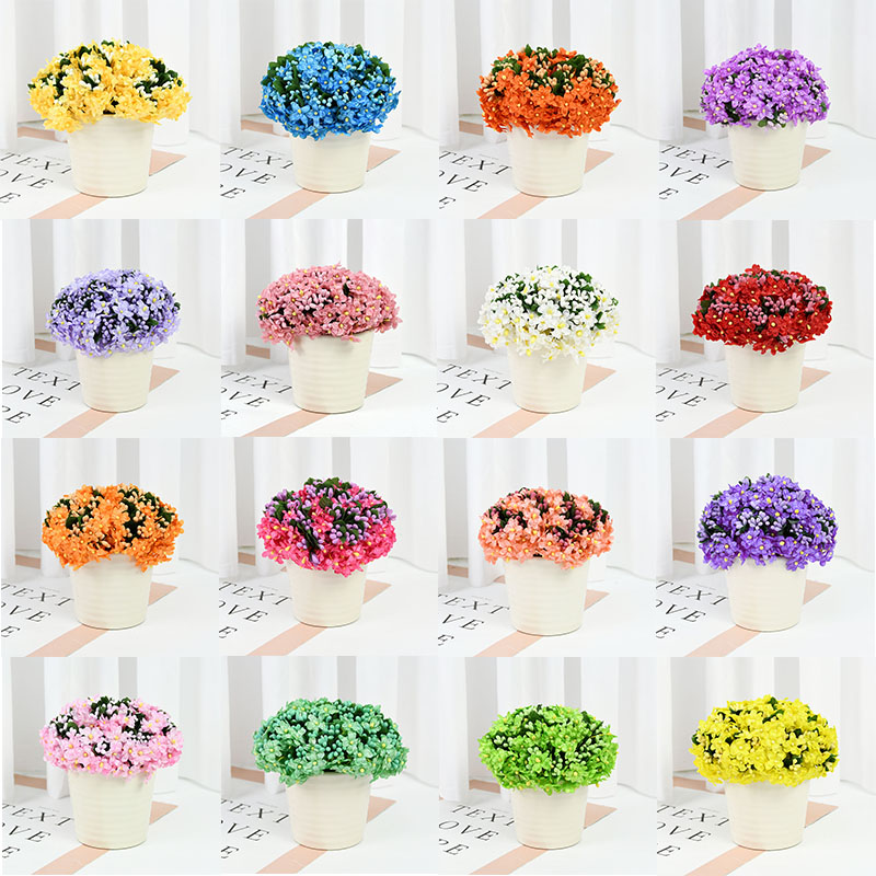 Ramo de margaritas artificiales para decoración de fiestas, ramo de flores de seda pequeña para boda, corona de bricolaje para el hogar, caja de , suministros de álbum de recortes, 12/36 piezas