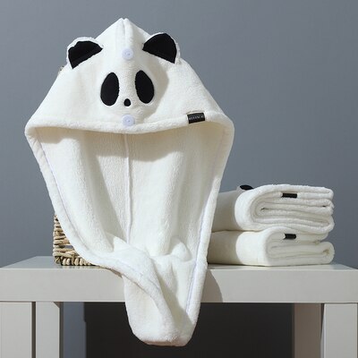 Hair Towel Wrap Turban Microfiber Drying Bath Shower Head Towel with Buttons, Quick Magic Dryer, Dry Hair Hat, Wrapped Bath Cap: 1