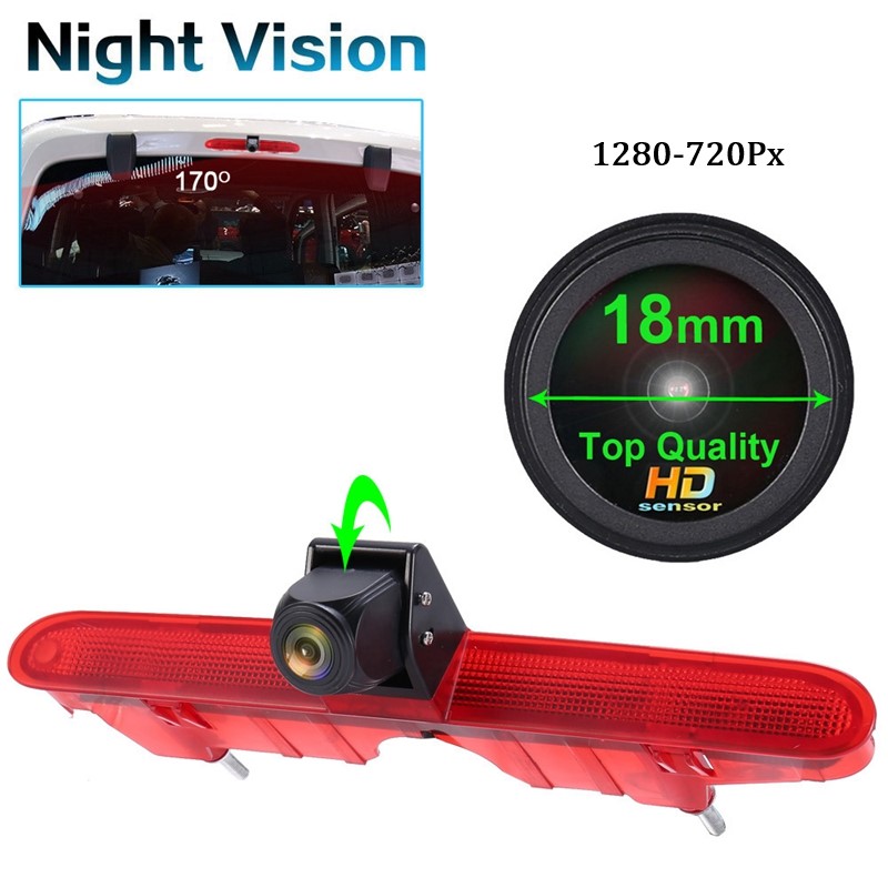 Widok z tyłu samochodu kamera cofania 3. Światło hamowania kamera parkowania dla Peugeot partner 2 tipi Rifter dla Citroen Berlingo 3 4 B9 Kasten