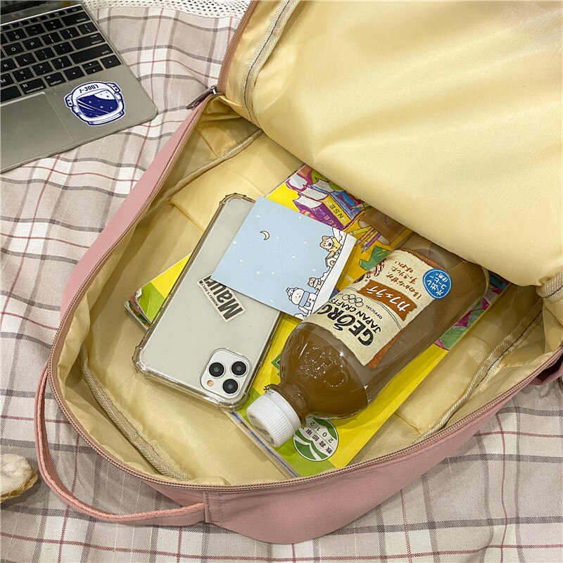 Moda ITA plecak wodoodporny Nylon dla kobiet Laptop panie śliczny żeński plecak Kawaii Student mężczyźni przezroczysty tornister