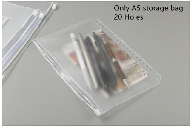 A5 B5 Loose Leaf Notebook Refill 60 Sheets Kawaii Spiral Binder Index Inside Page Dot Grid Blank Connell Stationery: A5 storage bag / A5  20 holdes A5