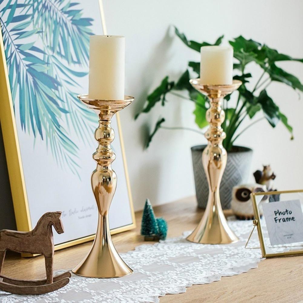 Metal Candle Holders Flowers Vase Candlestick Centerpieces Road Lead Candelabra Centerpieces Wedding porps Christmas decoration