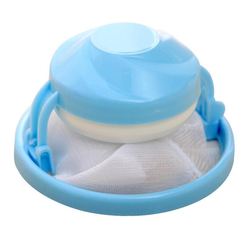 Home Floating Lint Hair Catcher Mesh Pouch Washing Bag Catcher Machine Floating Machine Filter Dirt Laundry Catch Hair Wash F4V2: Blue