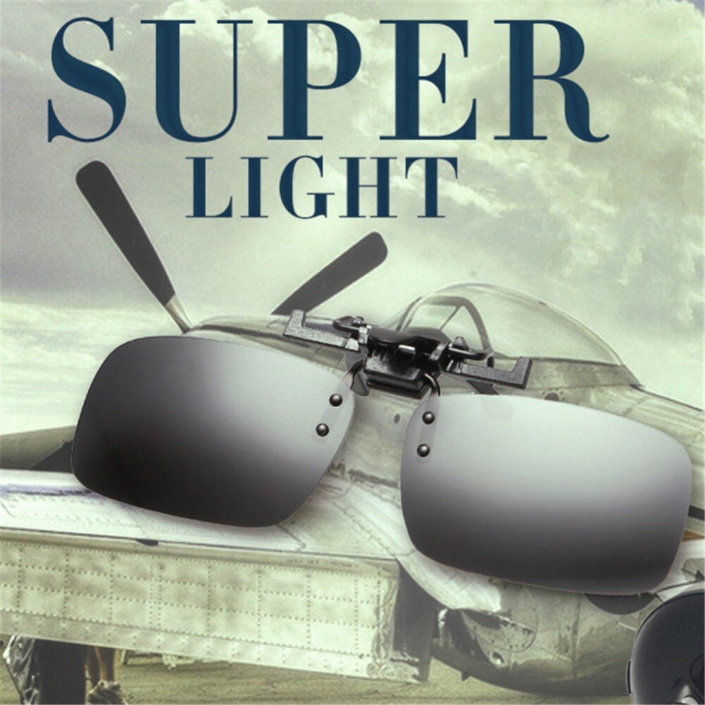 Car Styling Sunglasses Clip Driving Day Night Vision Clip on Sunglasses Polarized Resin Lens for Myopia Glasses Driving Goggles