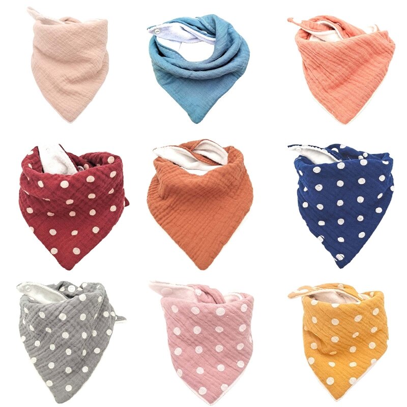 Bébé alimentation bavoirs doux gaze salive serviette enfant en bas âge Triangle écharpe roter tissu