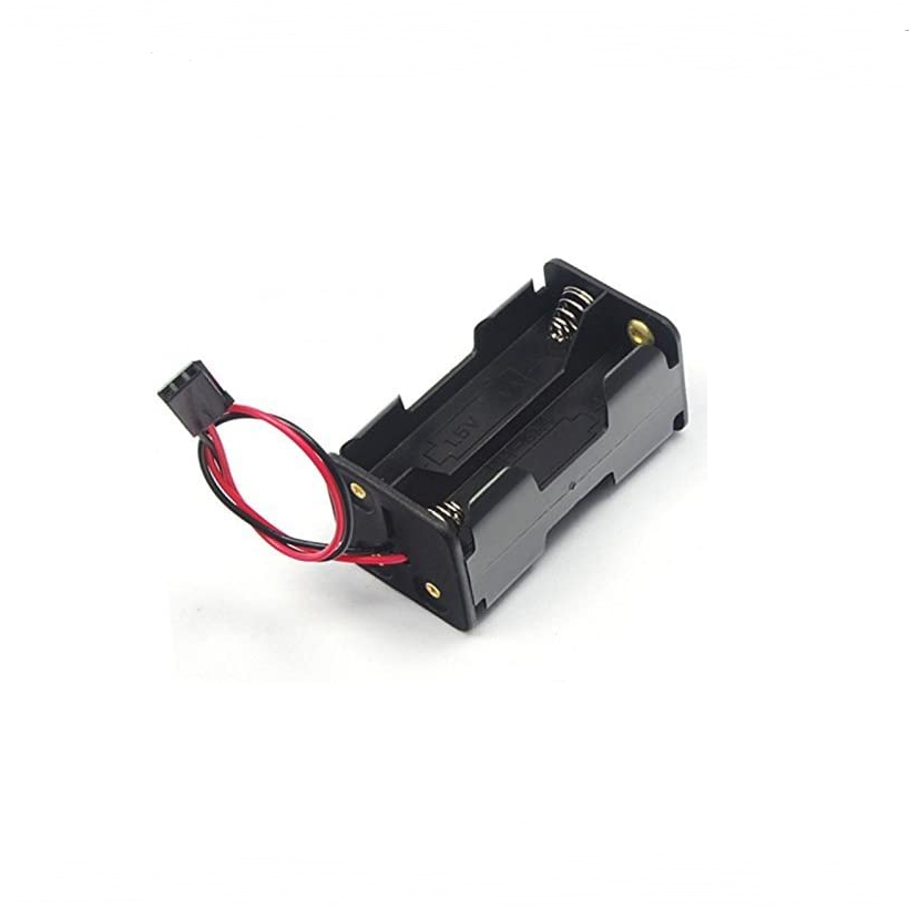 RC Auto Ontvanger Batterijhouder Case Box Pack 4xAA Compatibe JR Futaba 2.1mm 2.5mm 3 Pins Plug JST Man Vrouw 2 Pins Connector: Paars