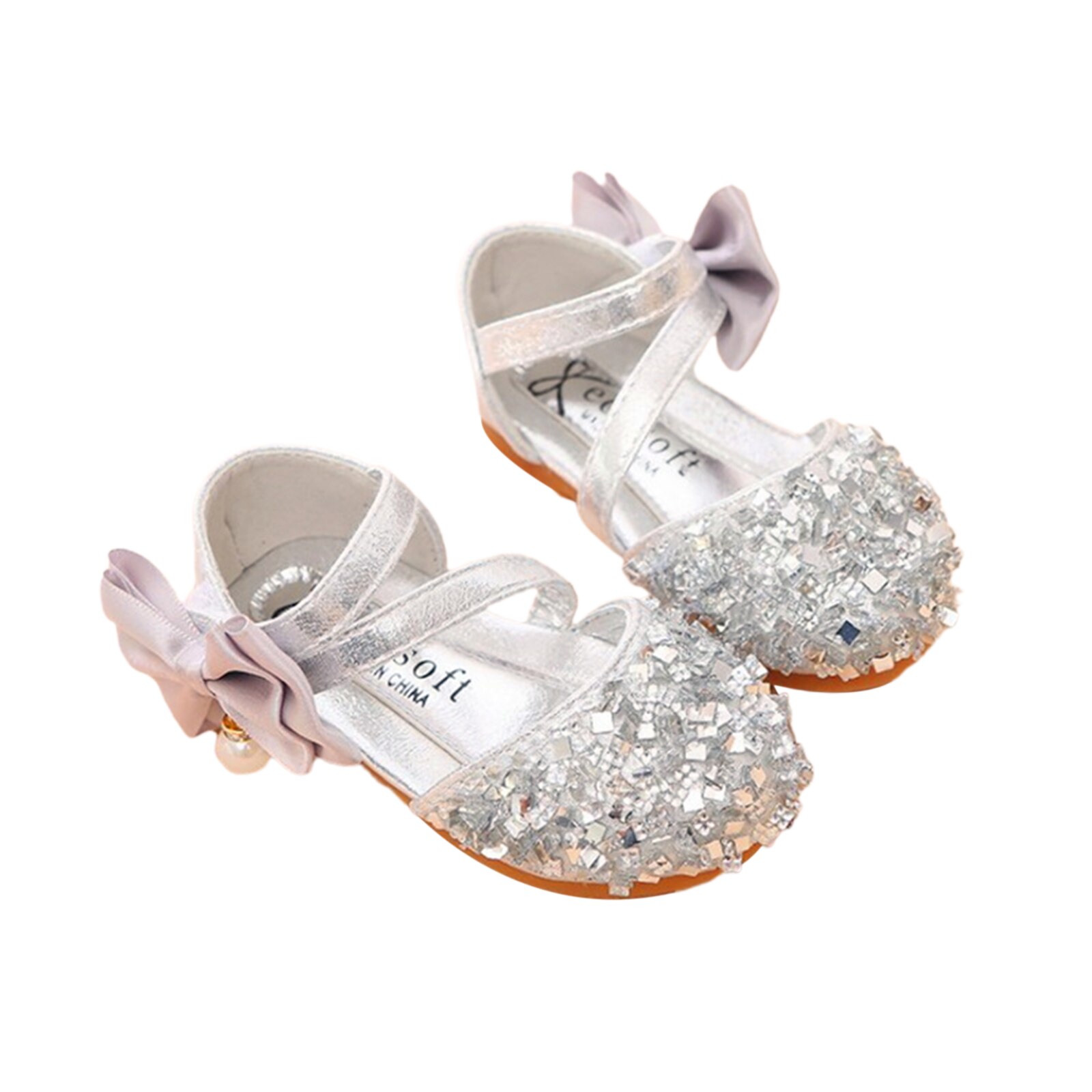 QUNUNOIRE-Meisjes Prinsessenschoenen, Elegante Glitter Pailletten Schoenen voor Kostuums, Feesten, Bruiloften Roze 21
