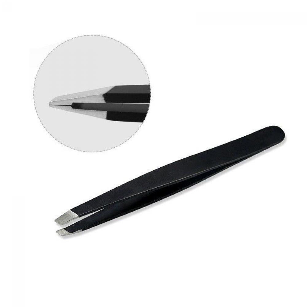 1 Pc Rvs Slant Tip Wenkbrauw Pincet Professionele Eye Brow Ontharing Cosmetica Wimper Extension Vrouwen Makeup Tools