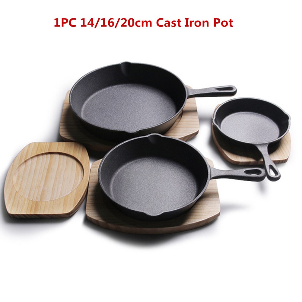 Cast Iron Pot Non-stick Pot Small Frying Pan 14/16 / 20cm Pan Mini Egg Pancake Pan Induction Cooker Gas Stove Universal