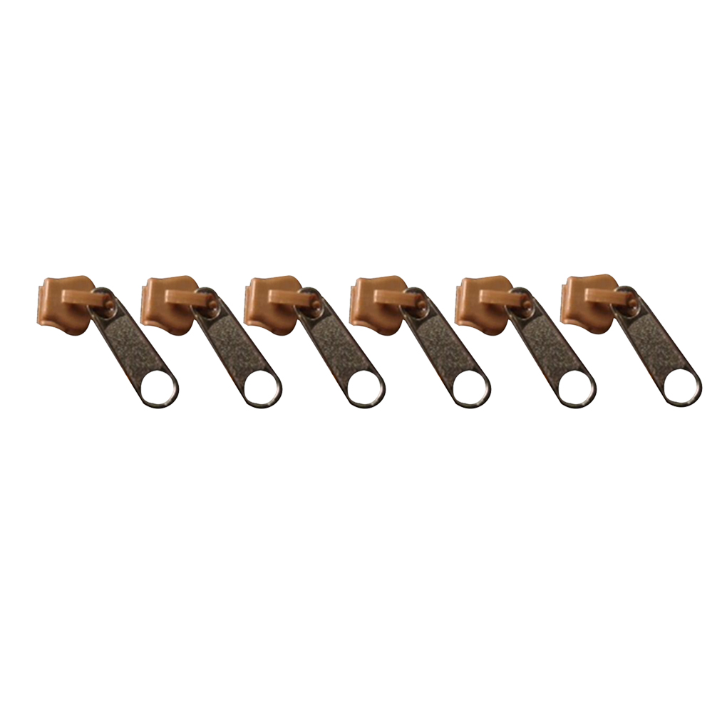 6pcs Universal Instant Fix Zipper Repair Kit Replacement Zip Slider Teeth Zippers 3 Color: NO.1