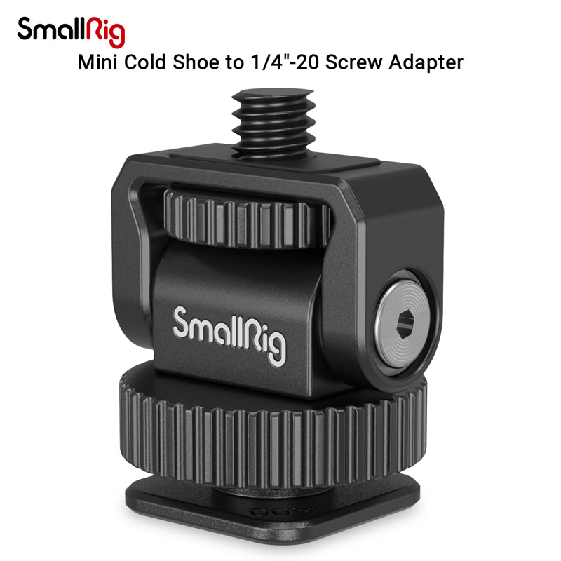 Smallrig mini-blitzschuh  to 1/4 " -20- schrauben-adapter zur erweiterung kleiner aufheller, der eine schwenk-/neigungseinstellung von 138 ermöglicht 3577