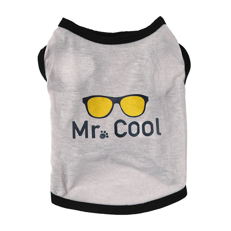 Comfortable Summer Dog Clothes Sleeveless Dog Shirt Thin Pet Vest Durable Cat T-shirt Small Medium Puppy Clothing Pet Supplies: grey / XS