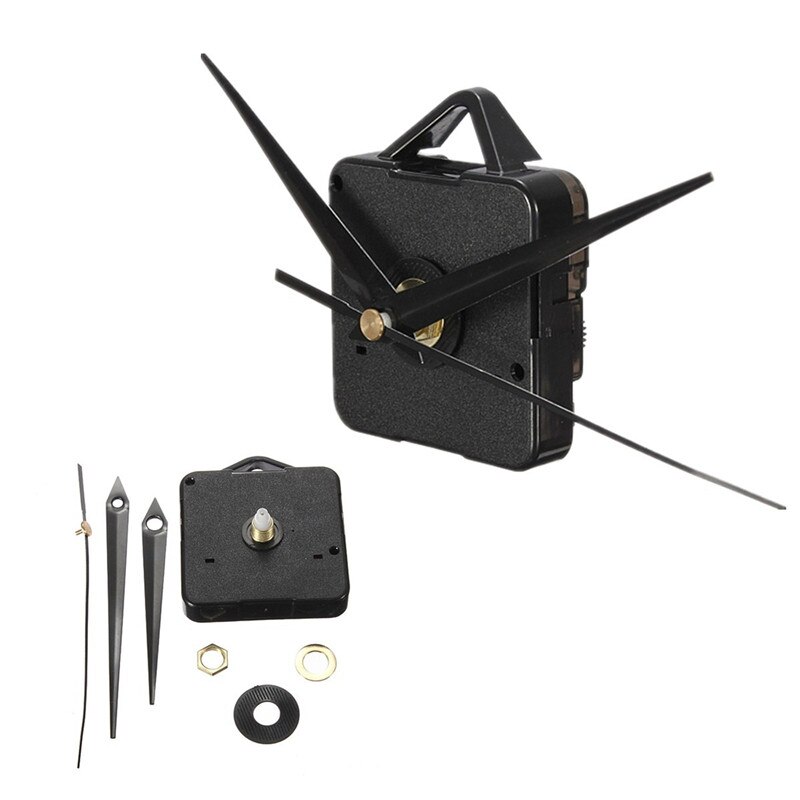 1pcs Black Hands DIY Quartz Black Wall Clock Movement Mechanism Repair Parts Silent