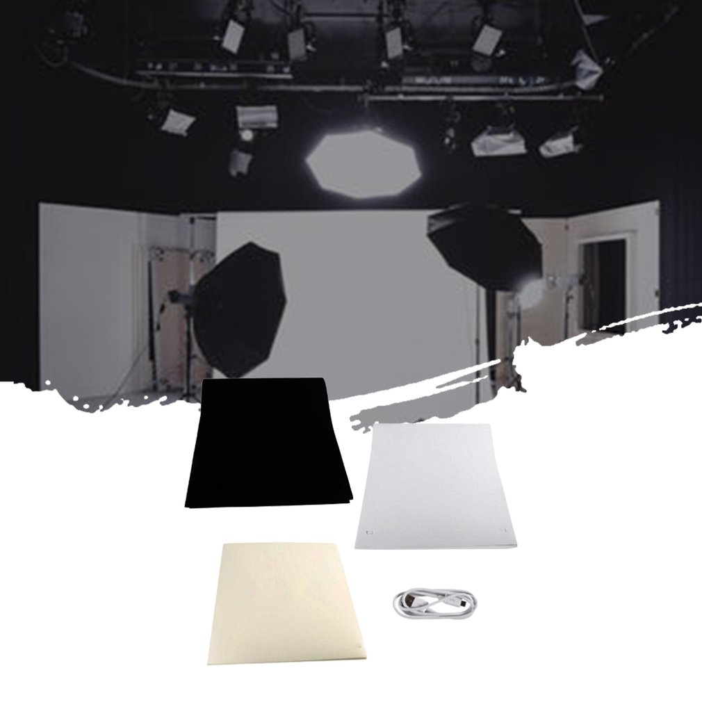 Bærbar led studio lysboks mini blød lysboks lille led mini fotografering mini fotografering lysboks