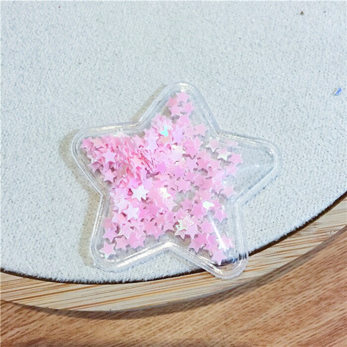 12 stuks/partij multi-stijl transparante bling bling ster vloeiende patches applicaties voor kinderen clip en diy haarspeld accessoires: 6