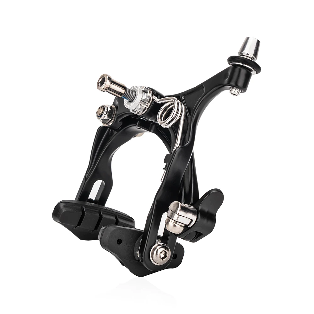 Pinzas de doble pivote para bicicleta de carretera ZTTO, frenos C para bicicleta para niños, frenos delanteros y traseros plegables, pinzas de llanta de pinza de tracción lateral