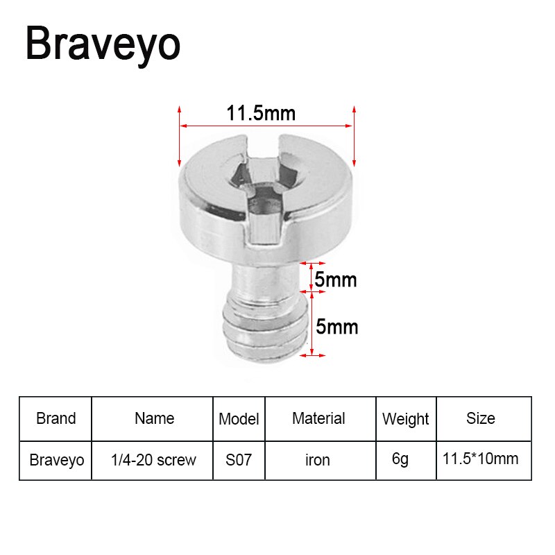 Śruba płytki szybkiego uwalniania 1/4-20 gwint calowy śruba aparatu statyw głowica kulowa monopod Adapter do montażu stałe akcesoria do lustrzanki cyfrowej: WHITE