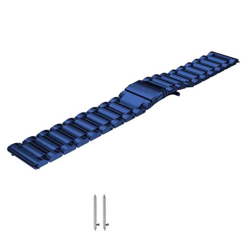 Metal urremme til garmin venu garminmove 3 garminactive s vivoactive 4 4s bånds rem rustfrit stål armbånd 18mm 20mm 22mm: Blå / 22mm