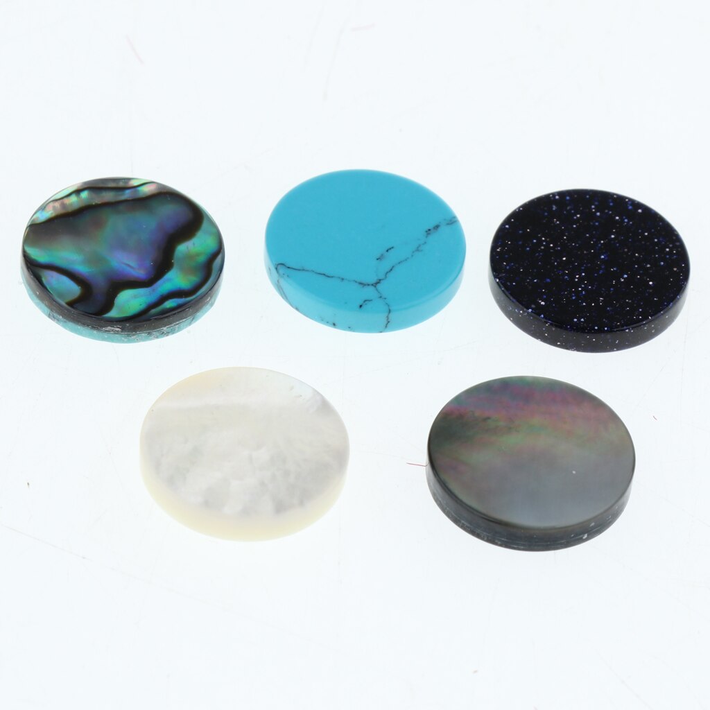 1 Set Shell Trumpet Valve Key Buttons Inlays Brass Instrument DIY Accessory