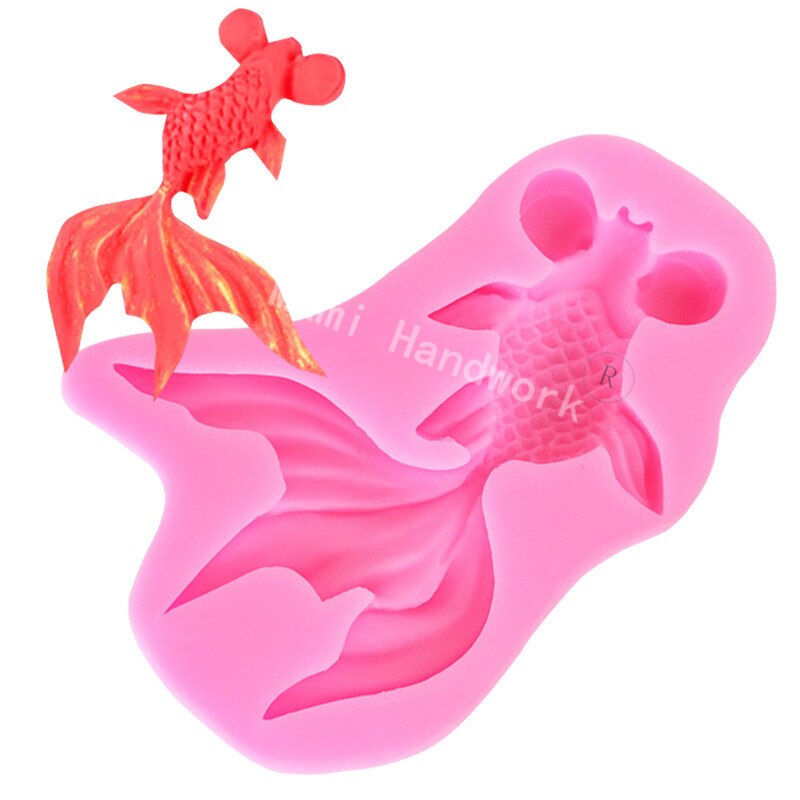 Hand-made Koi Fish Good Luck Turning Sugar Mold Goldfish Modeling Cake Mold DIY Turning Sugar Baking Tool Cake Mold