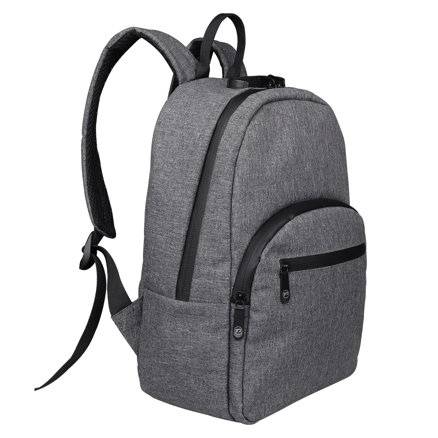 FIREDOG-Mini mochila a prueba de olores con cerradura para hombre y mujer, bolsa de almacenamiento de viaje, a prueba de olores: Gray