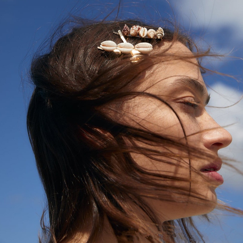 Boheemse echte schelpen, kauri schelp haarspelden, parel haarspeldjes voor vrouwen, meisjes, schelp haaraccessoires voor bruiloften