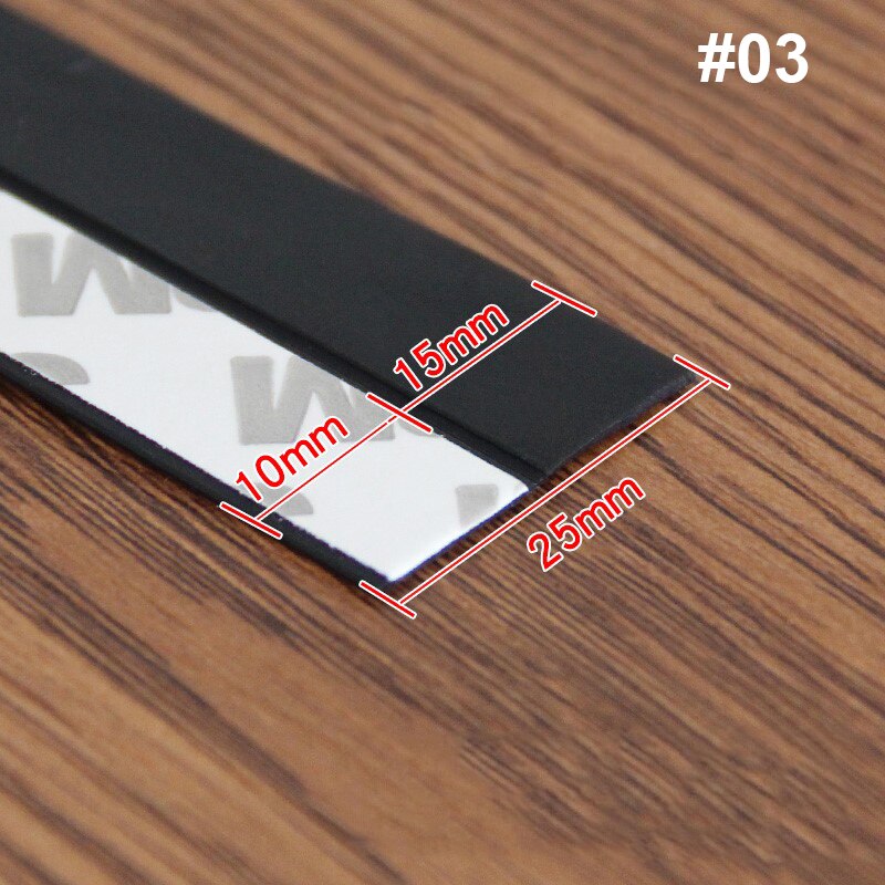 5M Sealing Strip Practical Floor Sticker Windproof Silicone Sealing Strip Self Adhesive Door Sealing Strip Dustproof Strong Tape: 0.25m / Black
