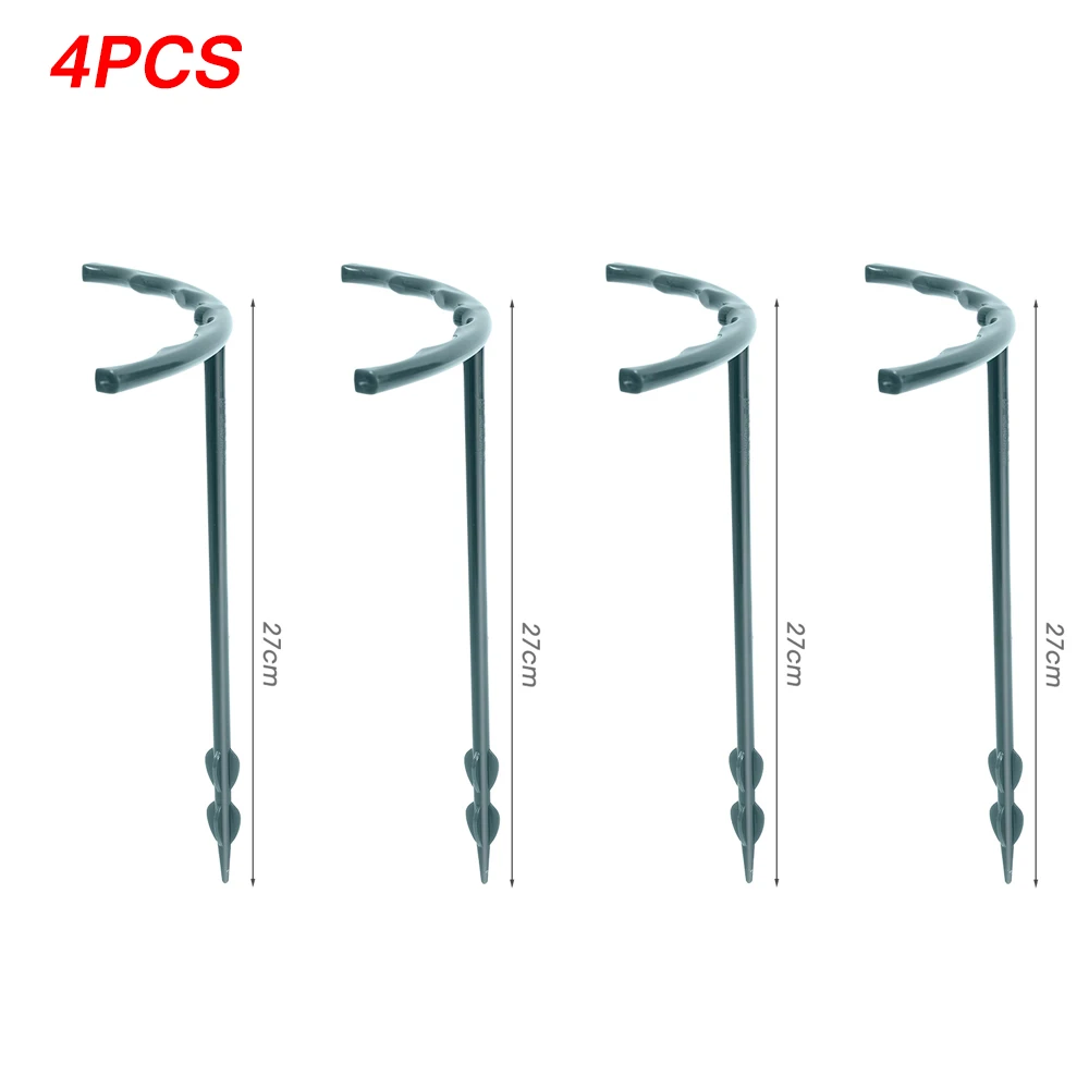 2/4 STUKS Plastic Plant Ondersteuning Stapel Frame Kas Arrangement Halve Cirkel Vaste Staaf Indoor Bloem Plant Wijnstok Klimmen Beugel: Bruin