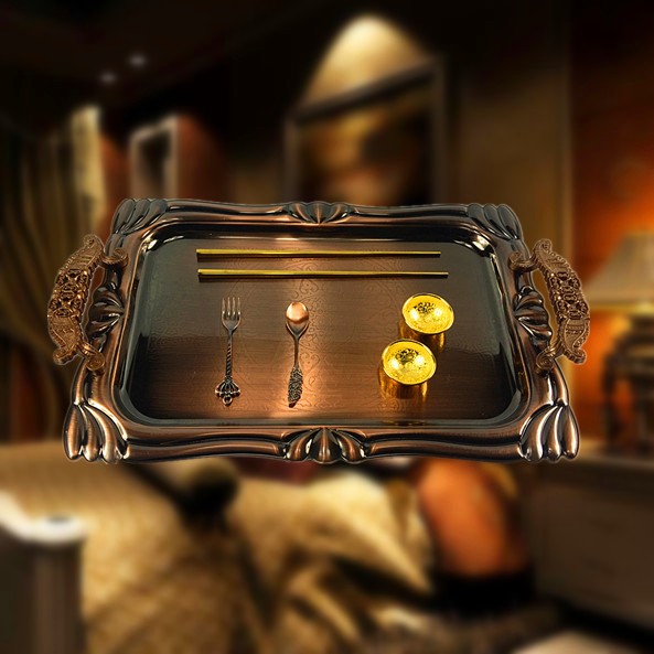 Nordic Importado Artesanato Cobre Pallet Prato de Jantar Do Hotel Sala de estar Do Hotel Casa Arranjo de Venda Direta Da Fábrica de Aço Inoxidável