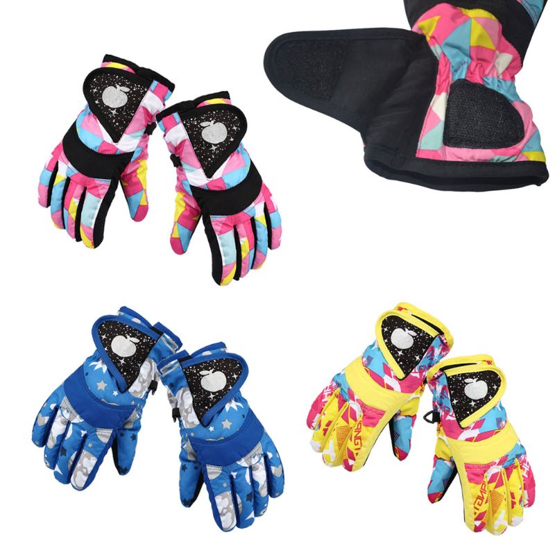 Waterdichte Winter Skiën Snowboarden Handschoenen Warme Wanten Voor Kinderen Full-Vinger Handschoenen Band Voor Sport, Skiën, Fietsen