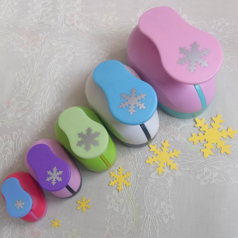 4.9cm 3.7cm 2.5cm Snowflake craft punch set children manual DIY hole punches cortador de papel de scrapbook Snow punch 2" 1.5" 1