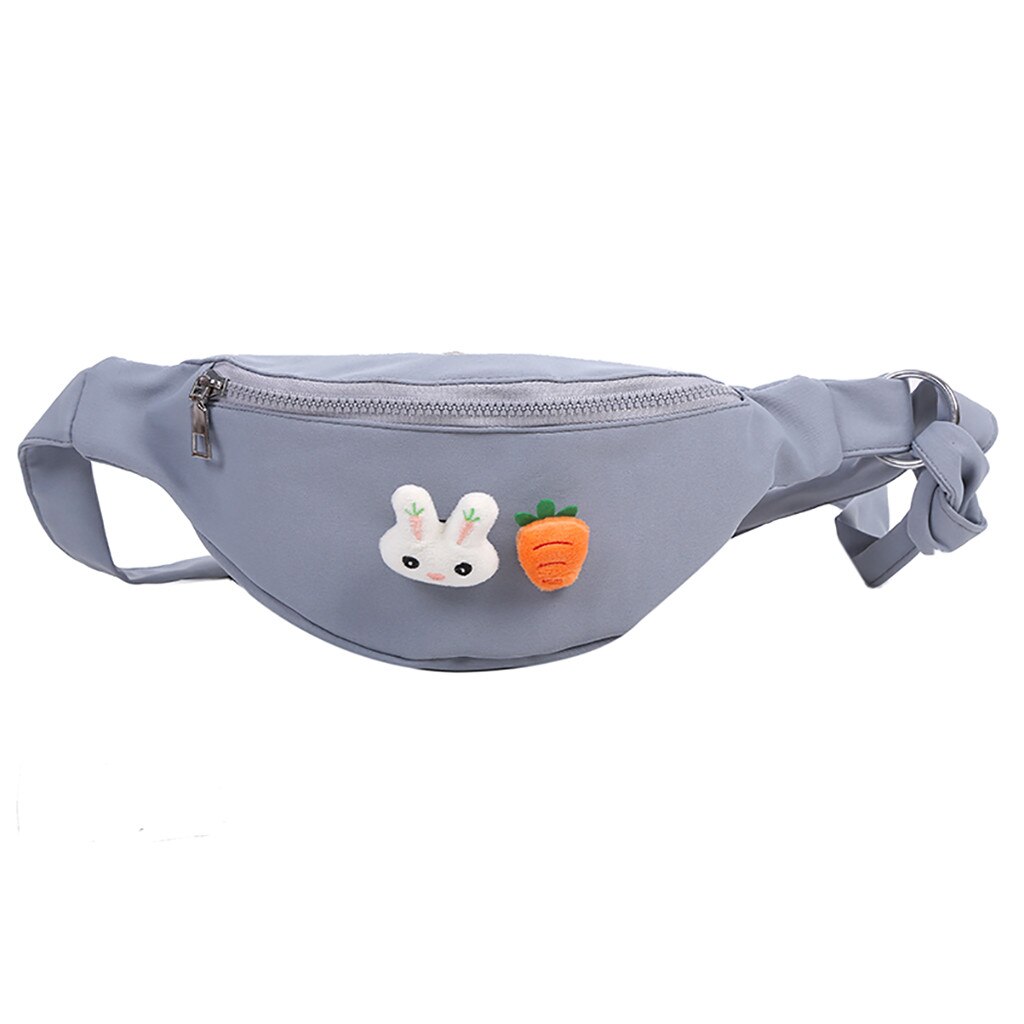 Adorável Coelho Nylon Saco Da Cintura do Esporte Da Forma das mulheres Sacos de Ombro No Peito многофункциональная сумка сумка кожаная женская: Azul