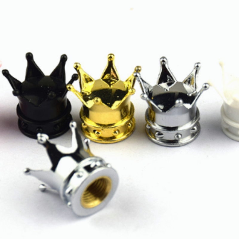 4 Stück Universal Crown Wheel Ventilabdeckungen Luft staubdicht wasserdicht Auto Motorrad Reifen Felgenabdeckungen Auto Dekoration Ventilkappen