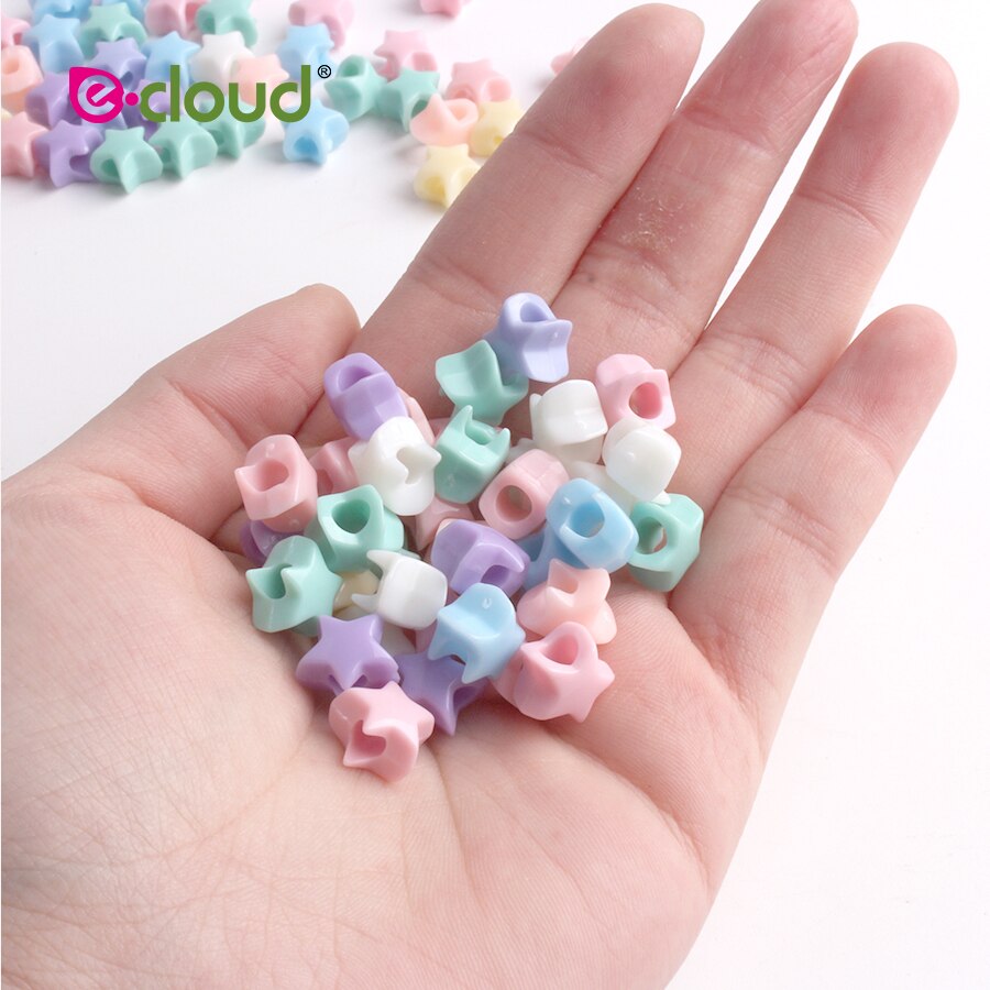 50 Stks/zak Acryl Star Kralen 8 Mm Diverse Candy Kleur Mix Plastic Pastel Kralen Armband Kawaii Regenboog Ketting Sieraden Maken