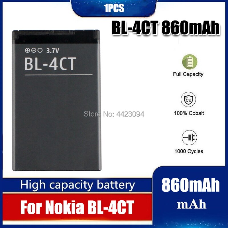 1pc 2022 Substituição BL4CT BL-4CT BL Bateria Recarregável de Telefone Para Nokia 5630 7212C 7210C 4CT 7310C 7230 X3-00 2720F 6702S