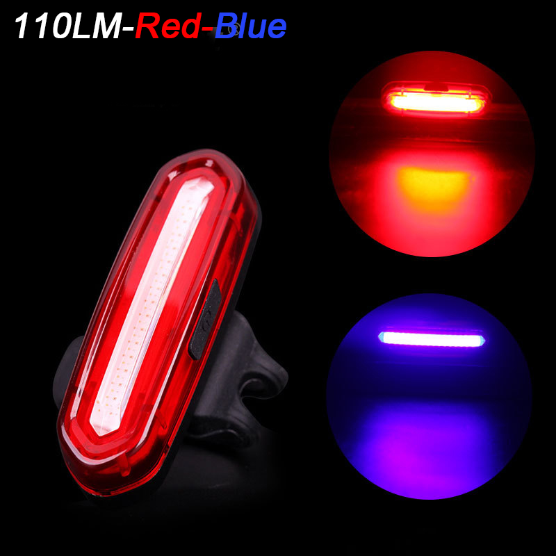 Bicycle Lighting Bike Lights Rechargeable Lamp USB Bike Rear Tail Lights Led Waterproof Lantern Cycling Flashlight for Bicycle: Burgundy