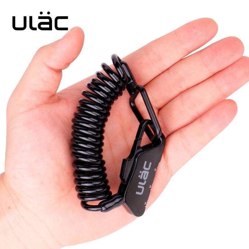 ULAC-candado de combinación para bicicleta K2S, 3 dígitos, Combo reiniciable, cuerpo de aleación de Cable de 1,2 M