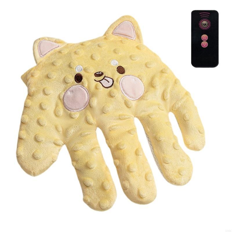 Soothing hand baby calming pillow for children, soft and breathable sleep aid for toddlers with gentle vibration: Brown