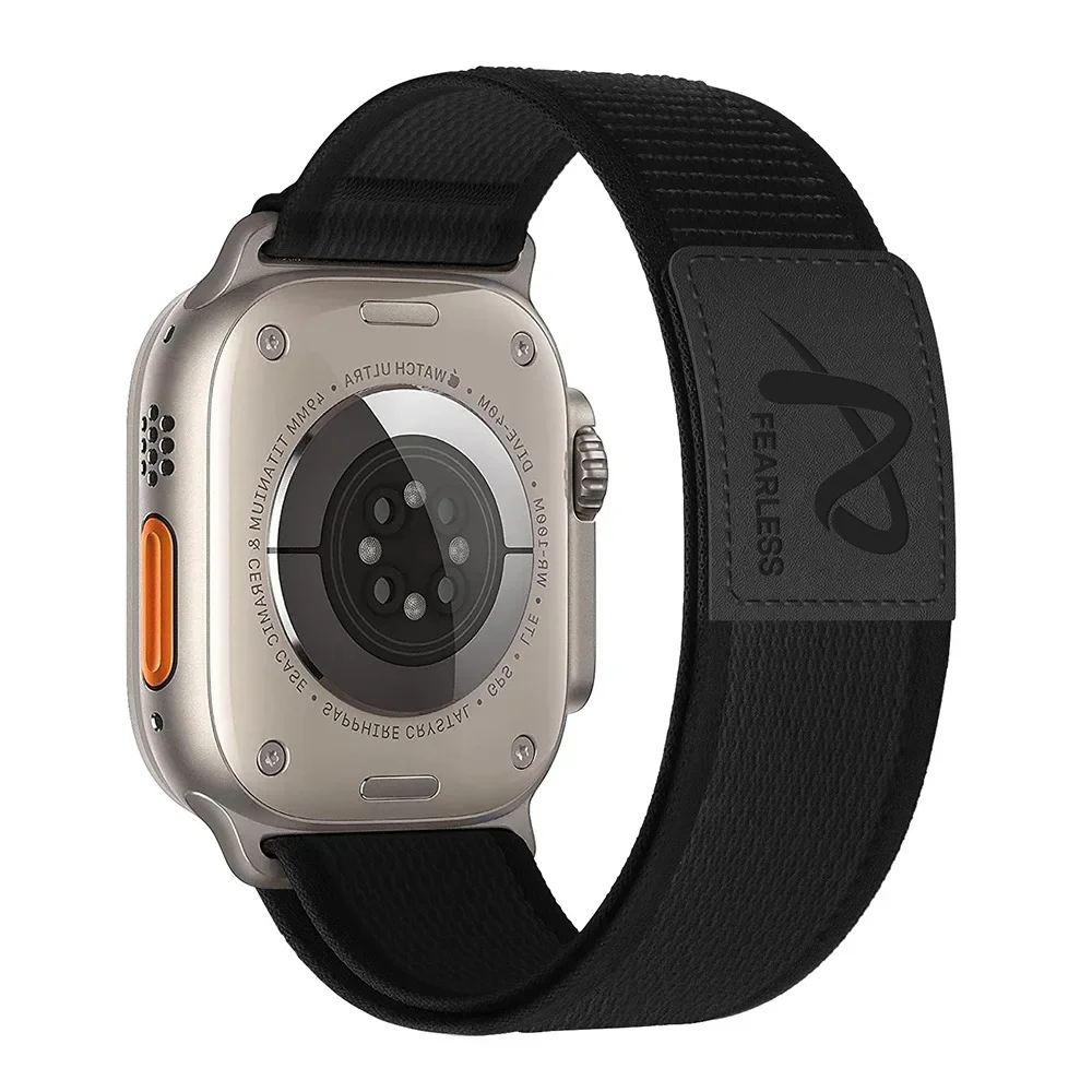 Trail Loop Strap For Apple Watch 46mm 49mm 41/45mm 44mm 42 40mm Nylon Bracelet Buckle iwatch Series 10 9 8 7 6 5 4 SE Ultra Band: Beige / 12mm