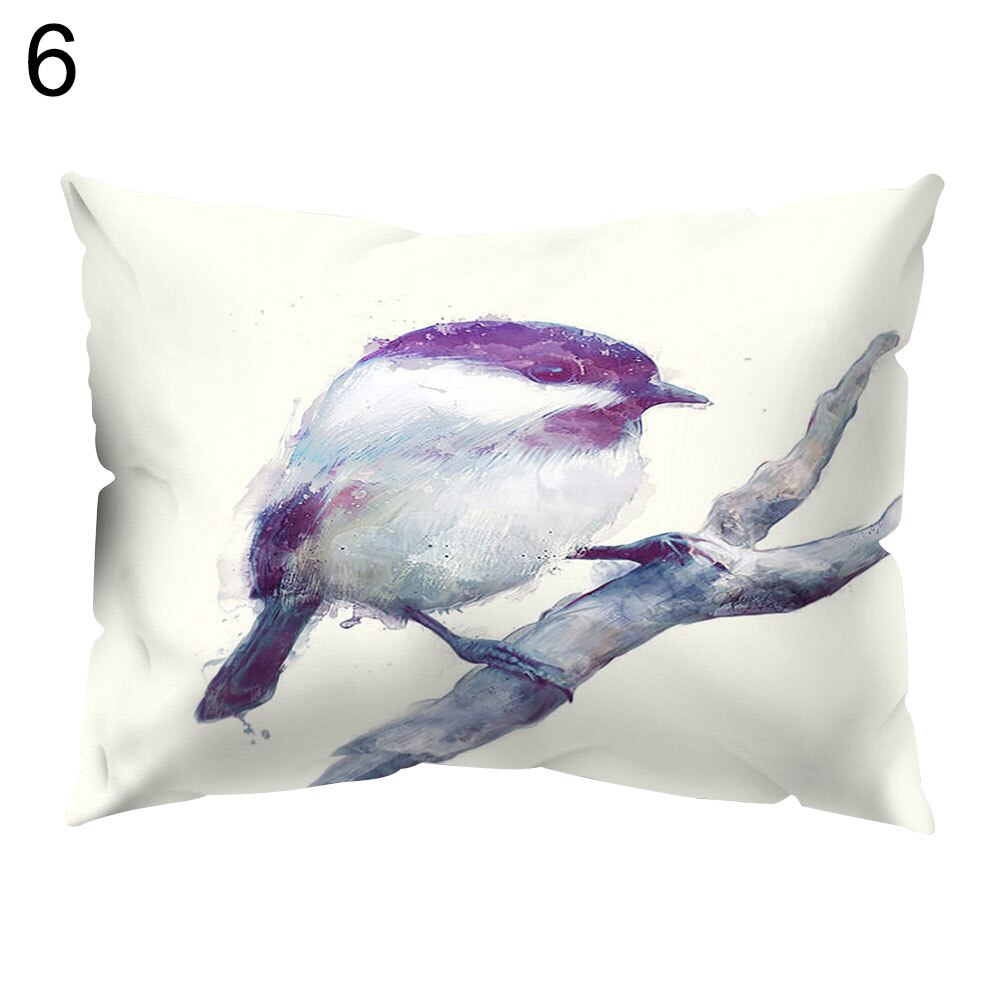 50cm*30cm kat blomst fugl himmel blad kamera pude hjemme stol sofa indretning håndvaskbar ingen lugt letvægts pude: 6