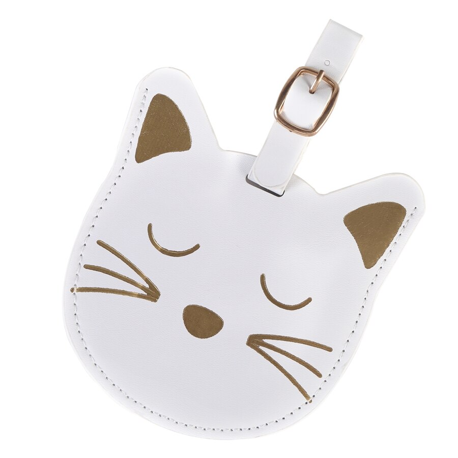 Mooie Animal Koffer Lederen Kat Luggagetag Tas Hanger Reisaccessoires Naam Id Adres Vip Uitnodiging Label LT29A