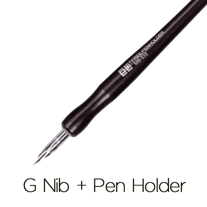 Japan Original Giant Nikko TACHIKAWA Manga G nib D nib Spoon Nib Round Nib Students line Drawing Pen Dip Pen elasticity: G Nib with Holder