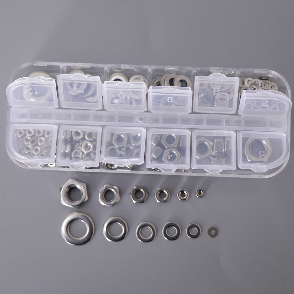 Tensile Strength//Hex Nuts Flat Washers Assortment 304 Stainless Steel Washer Nuts kit,137pcs