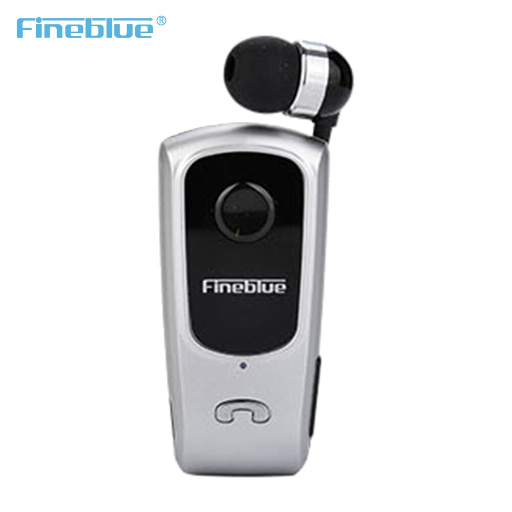 Original FineBlue F920 Versenkbare Drahtlose Bluetooth Headset Kopfhörer Freihändiger Stereo Kopfhörer Clip Mic Anruf Tragbaren: No box Silver