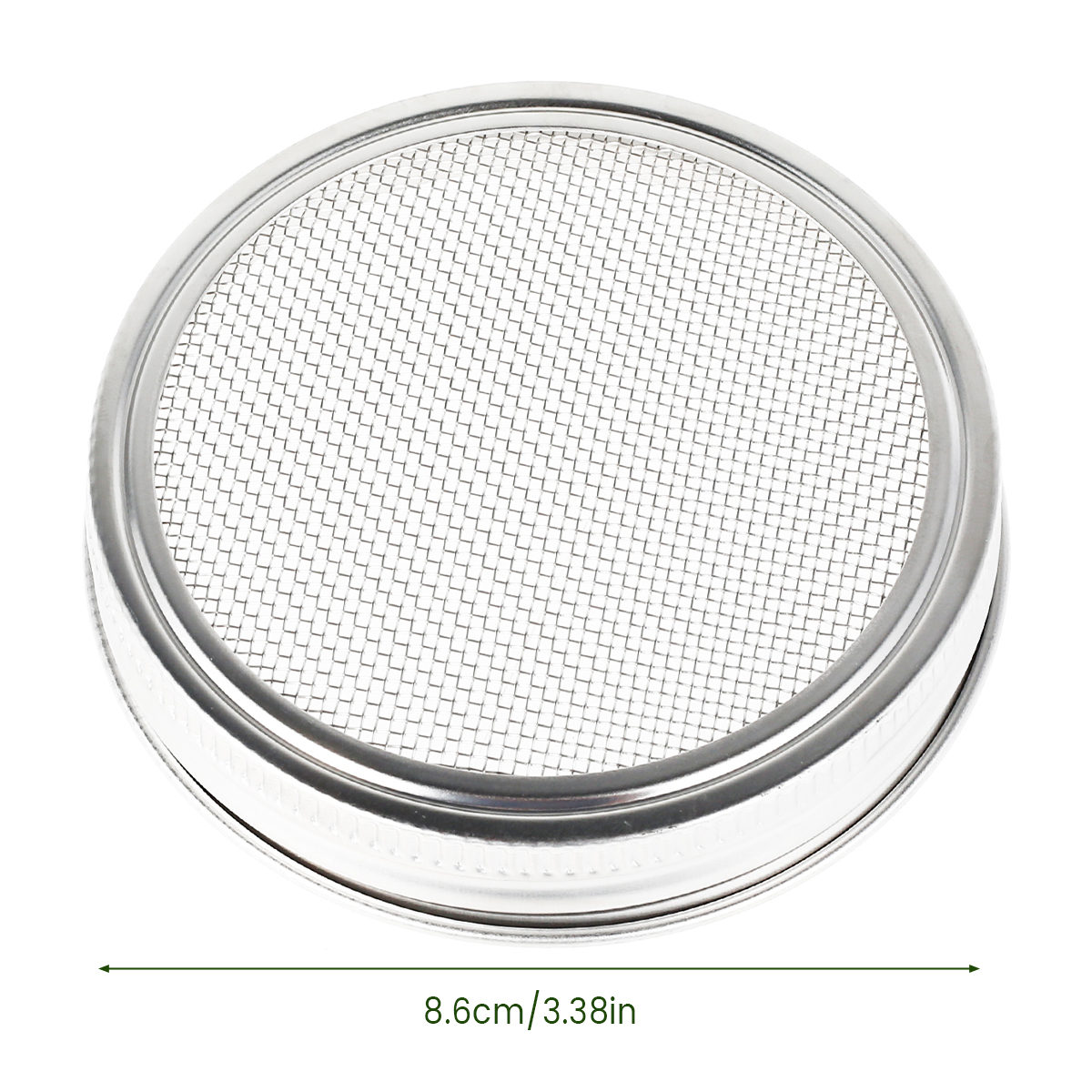 Couvercle de Germination de germes de graines en acier inoxydable, couvercle de bidon de germes de graines lavable à large bouche, écran de bocaux Mason pour cultiver des haricots, 1/2 pièces: WHITE