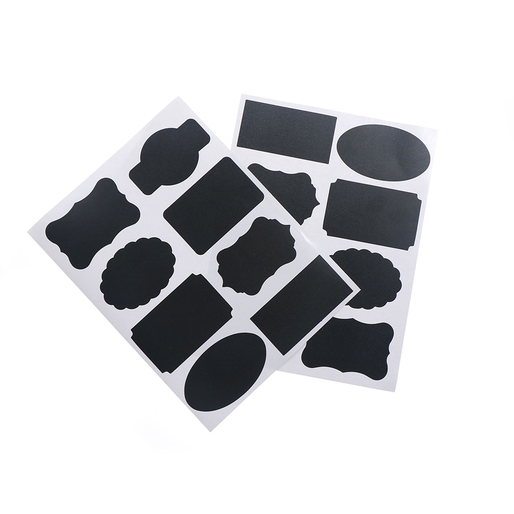 16pcs Multifunction Kitchen Organizer Novel Labels Craft Chalkboard Labels Stickers Blackboard Sticker