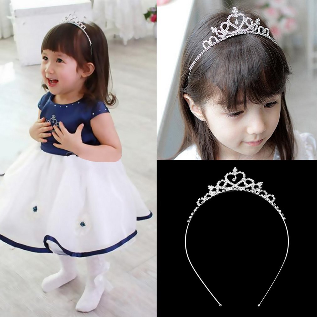 Diadema de corona de flores para niña, Tiara para graduación, tamaño infantil, diadema de princesa para bebé, accesorios para el cabello para niña