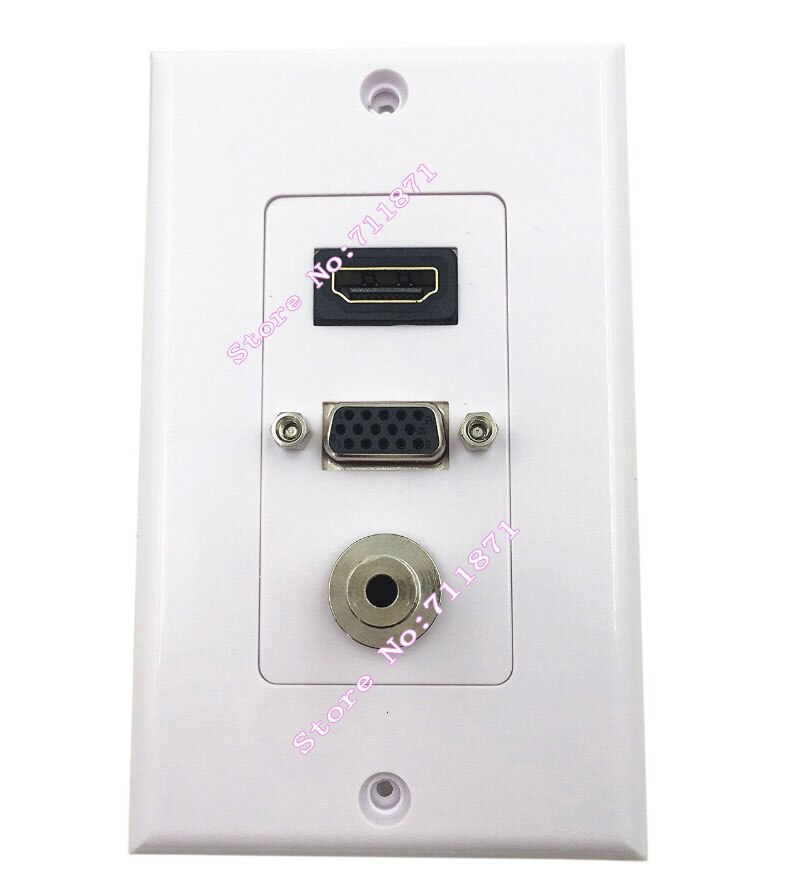 3.5 Vga Hdmi Muur Socket Vga 3.5 Hdmi Muur Plug Hdmi 3.5 Vga Wandplaat Panel Board Hdmi Vga 3.5 stopcontact Mount DC3.5 D-Sub